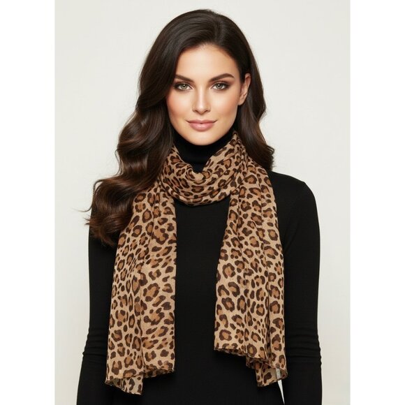 Boutique Accessories - Leopard Print Lightweigt Long Scarf | Mob Wife Vintage Glam Indie Sleaze Siren
